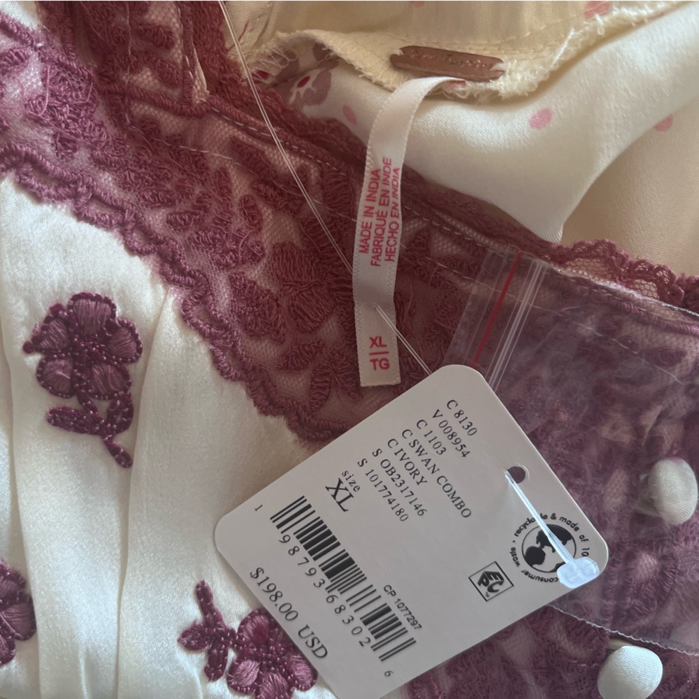 NWT! Free People Haven Embroidered Midi Dress - Picture 15 of 15